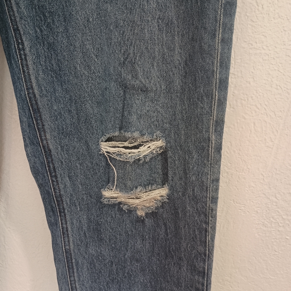 Express High Rise Button Fly Dad Jeans - Picture 3 of 5